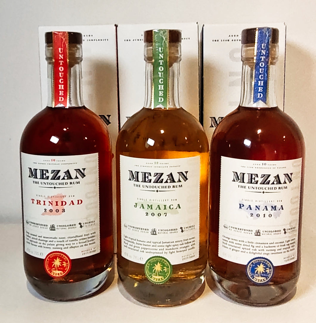 Mezan Rum 3er Set - Panama, Trinidad, Jamaika - 3x5cl Samples